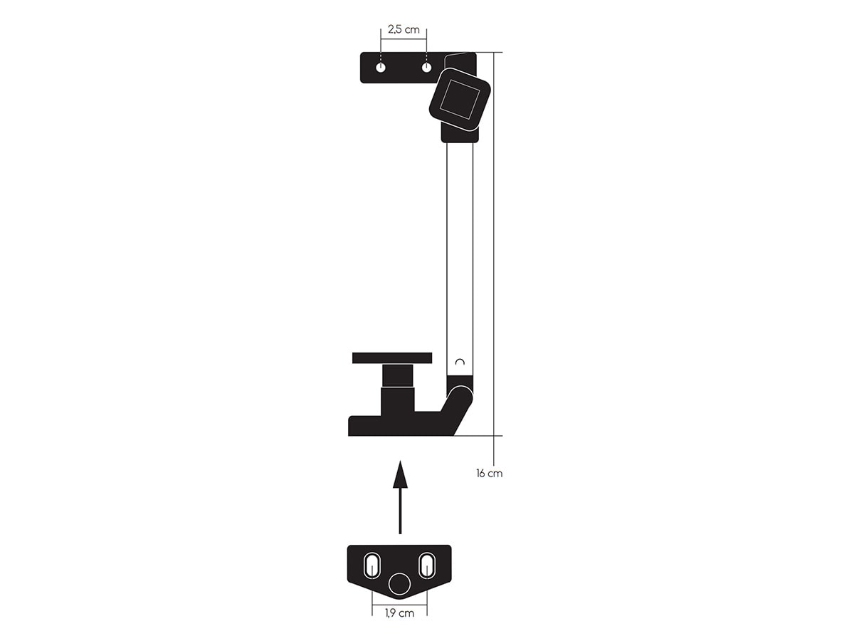 Obelink braccetto finestra fissaggio a vite con maniglia girevole 16 cm - sinistra