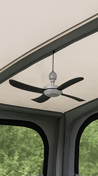 Ventilatore a soffitto moderno 4 pale grigio