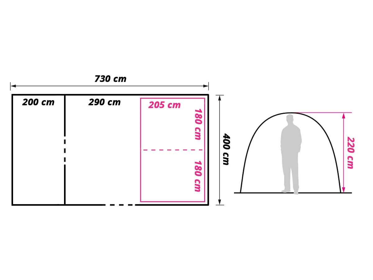 Obelink Portico 6 Easy Air tenda a tunnel
