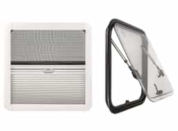 Obelink finestra a compasso trasparente con oscurante combinato bianco - 50 x 50 cm