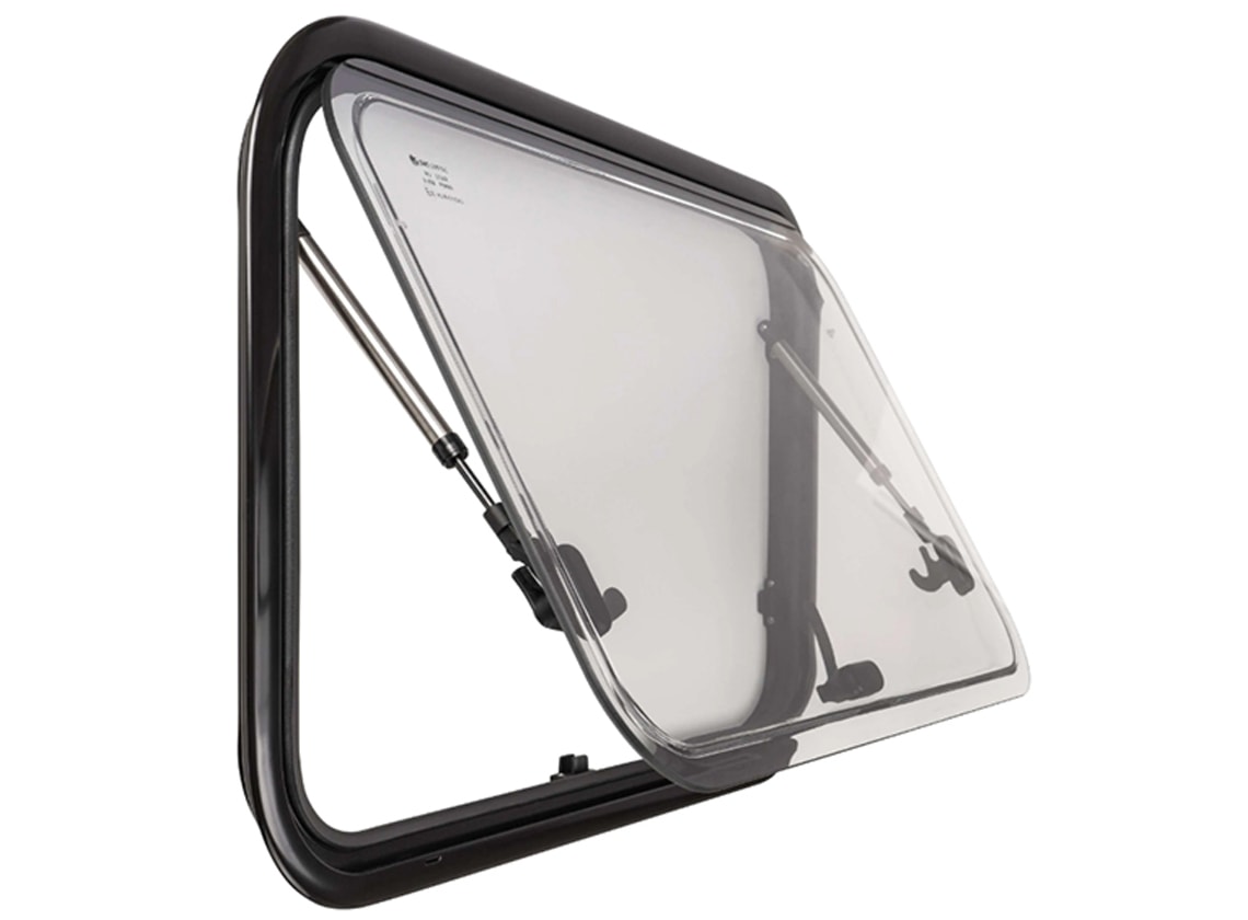 Obelink finestra a compasso trasparente con oscurante combinato bianco - 50 x 50 cm
