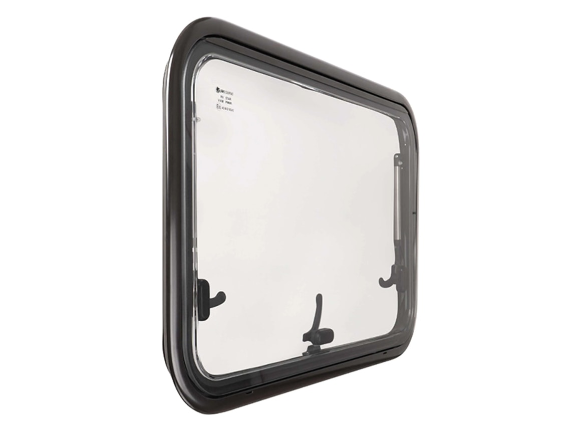 Obelink finestra a compasso trasparente con oscurante combinato bianco - 50 x 50 cm