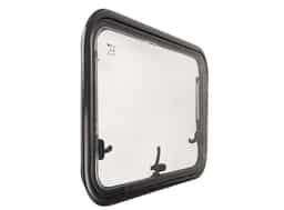 Obelink finestra a compasso trasparente con oscurante combinato bianco - 50 x 50 cm