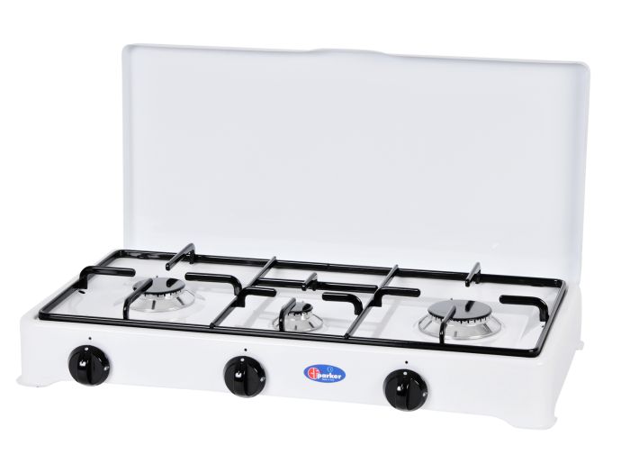 Parker Fornello 3 fuochi a gas Metano per uso esterno Made in Italy 5324 GPm/C 
