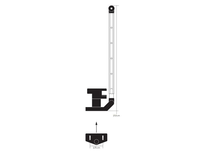 Obelink braccetto finestra sistema click-clack con maniglia 27,8 cm - destra