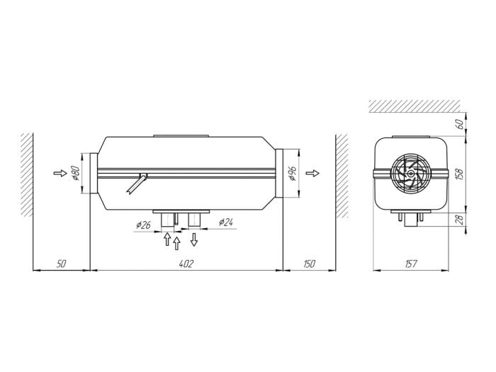 Autoterm riscaldatore a gasolio 4Kw