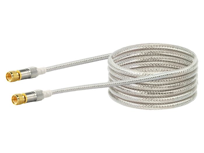 Schwaiger White cavo satellitare con connettore F - 5 metri