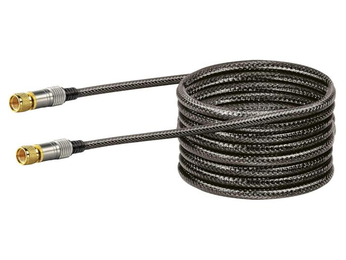 Schwaiger Black cavo satellitare con connettore F - 5 metri