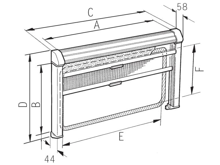 Dometic White Seitz Rastrollo 3000 - 126 x 71 cm