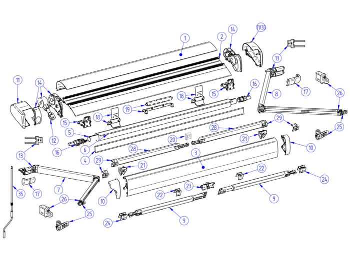 Thule Omnistor set tappi terminali profilo anteriore 6300 antracite