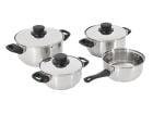 Set di 4 pentole in acciaio inox