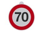 Adesivo limite di velocità 70 km/h per l'Italia
