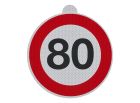 Adesivo limite di velocità 80 km/h per l'Italia