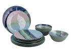 Bo-Camp Halo Blue/Green set di stoviglie - 12 pezzi