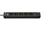 Brennenstuhl Bremounta multipresa con 2 porte USB-C - Black