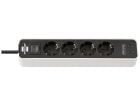 Brennenstuhl Ecolor multipresa con 2 porte USB-C - White