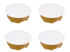 Connettori ad angolo tondi con coperchio - White