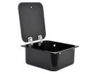 NavyLoad lavello 35 x 32 cm con coperchio in vetro - Black