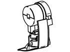 Thule Omnistor spalletta & meccanismo avvolgitelo sx 5200 Bianco