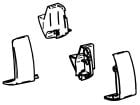 Thule Omnistor set tappi terminali profilo anteriore 5102 antracite
