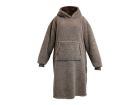 Unique Living Teddy Long pile oversize con cappuccio - Taupe