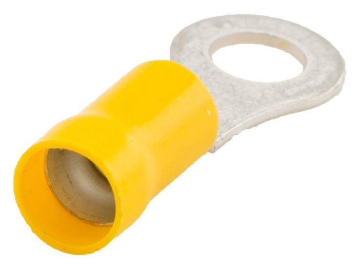 Capocorda giallo ad anello set da 5 pezzi - 6,4 mm