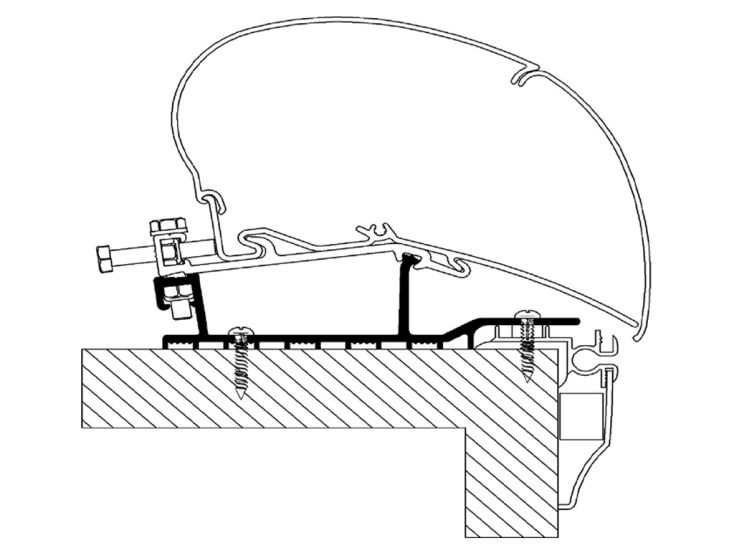 Thule Omnistor adattatore Hobby serie 6/9 2009-2013