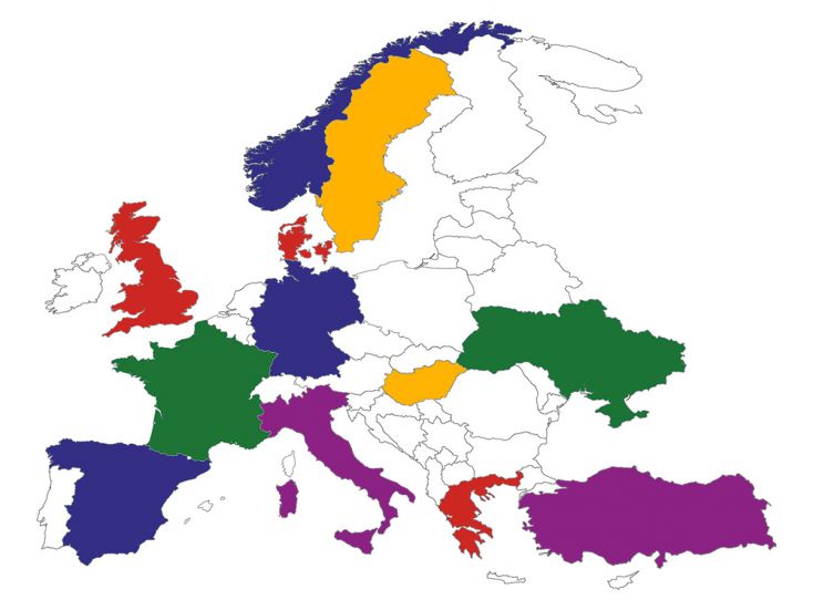 Set adesivi Europa