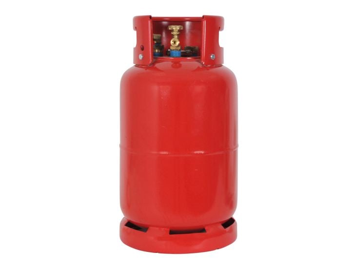 Badé bombola GPL in acciaio con raccordo angolare - 27 l