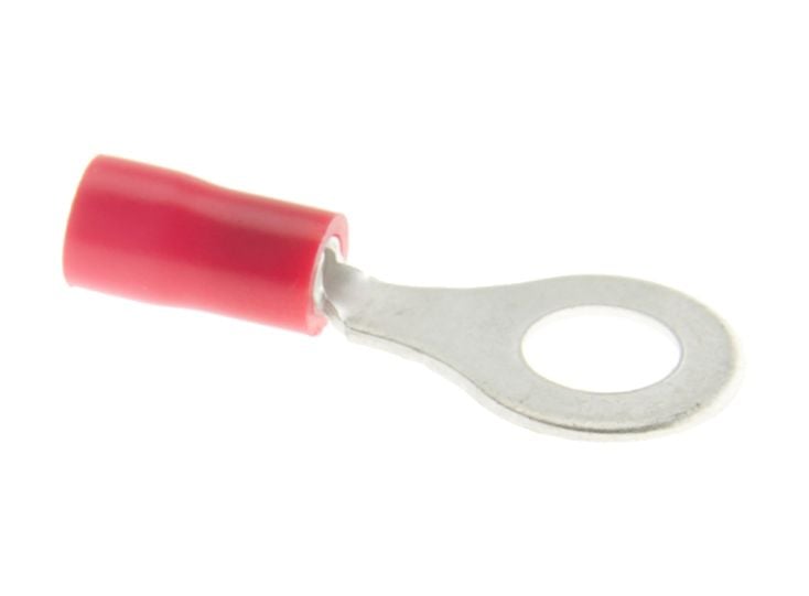 Capocorda rosso ad anello set da 10 pezzi - 6,4 MM
