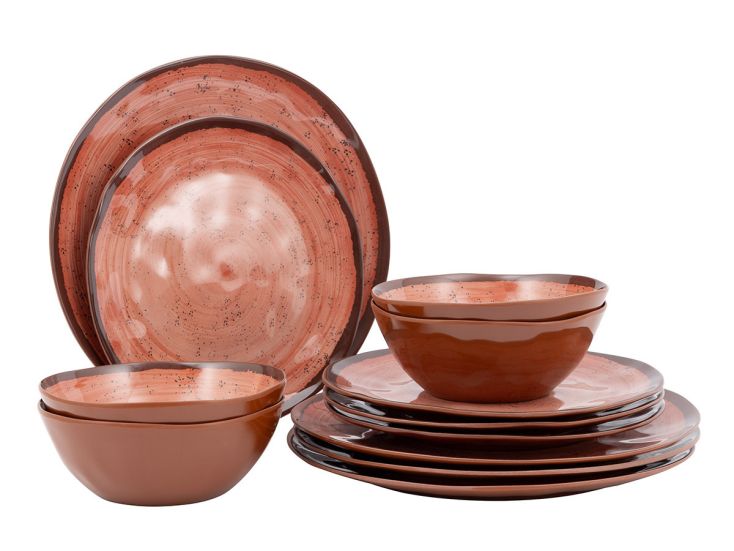 Bo-Camp Halo Clay set di stoviglie - 12 pezzi