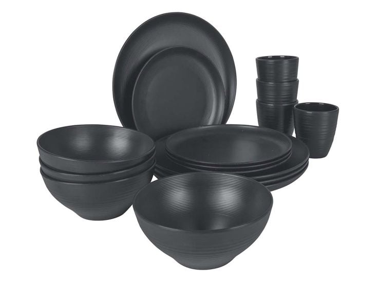 Bo-Camp Industrial Orville set di stoviglie - 16 pezzi - Antracite