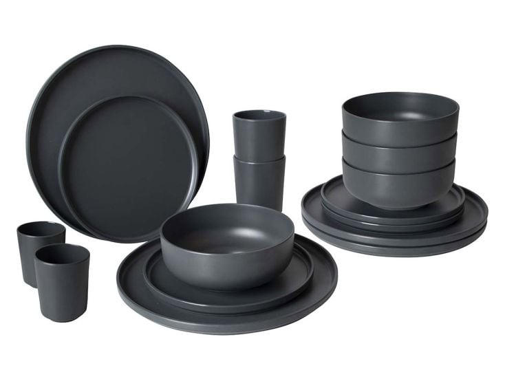 Bo-Camp Industrial Patom set di stoviglie 16 pezzi - Anthracite