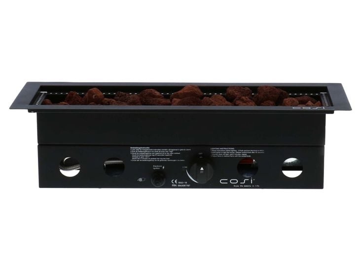 Cosi Fire Cosiburner Straight Black bruciatore da tavolo
