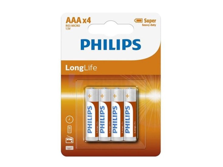 Philips LongLife AAA pile - 4 pezzi