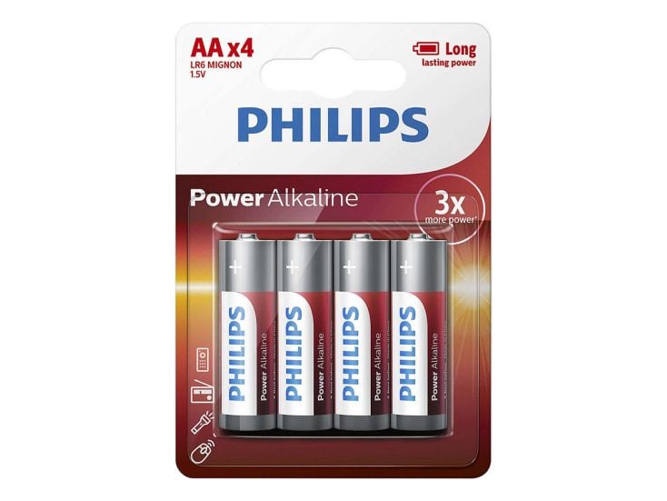 Philips Power Alkaline AA pile - 4 pezzi