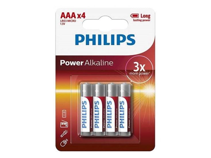 Philips Power Alkaline AAA pile - 4 pezzi
