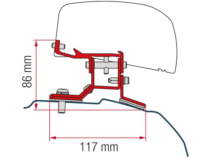 Fiamma adattatore F40Van Ford Custom L1
