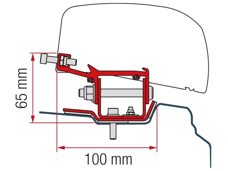 Fiamma adattatore F40Van Trafic/Vivaro/Talento/NV300 L1