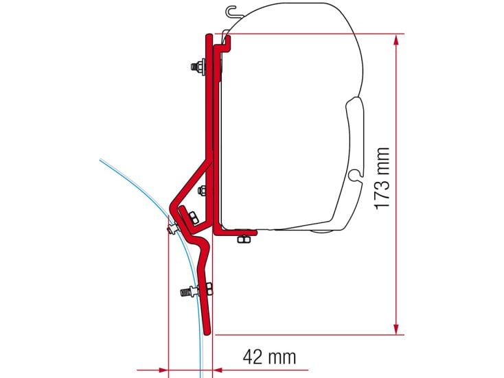 Fiamma F45 adattatore Ducato Master 1984-1998