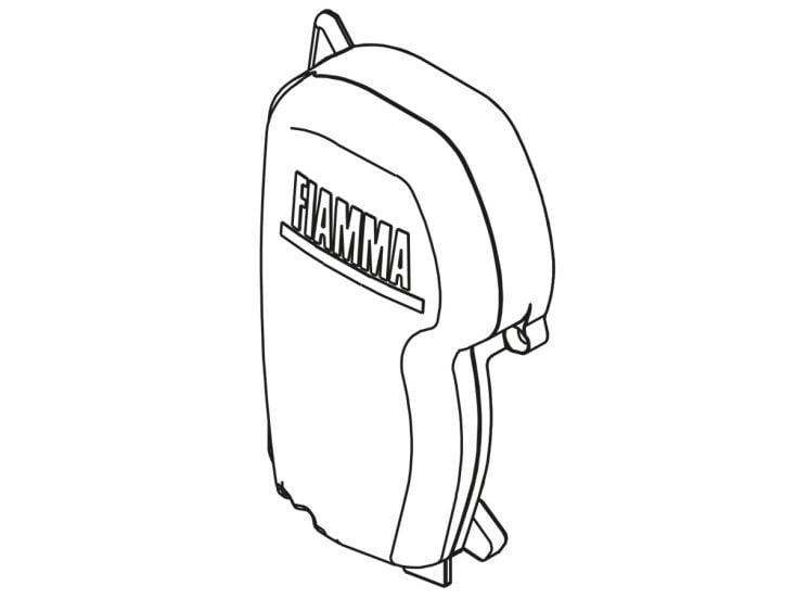 Fiamma terminale sinistro tendalino a cassetta F45S Polar White