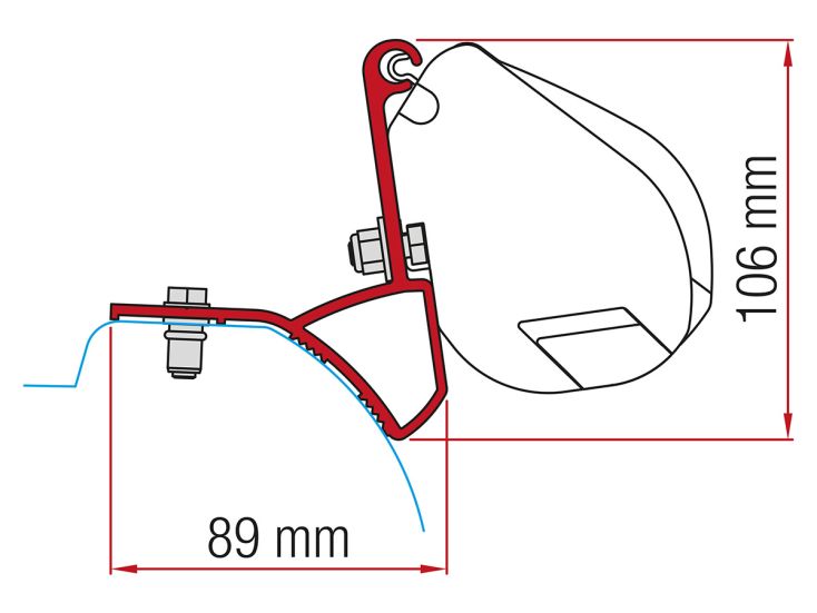 Fiamma F35 adattatore Trafic Vivaro dal 2015