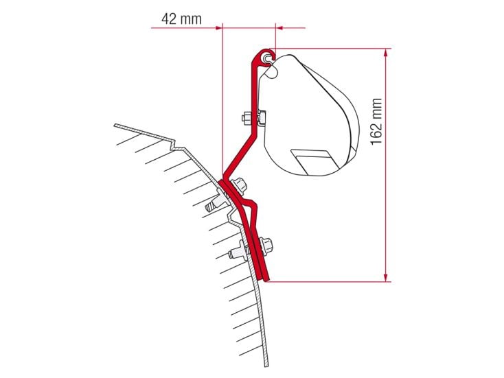 Fiamma F35 adattatore VW T4 - VW T4 Lift Roof