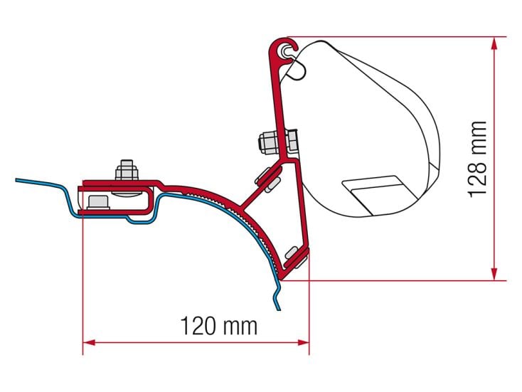 Fiamma F35 adattatore VW T5/T6 Multivan-Transporter