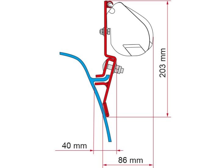 Fiamma F35 adattatore VW T3