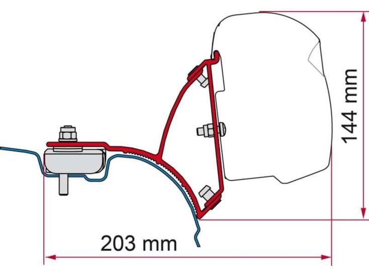Fiamma F43 adattatore VW T5/T6 Transporter Multivan