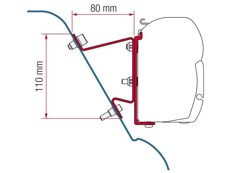 Fiamma F45 adattatore Crafter Sprinter H3