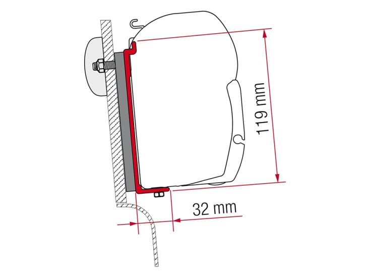 Fiamma F45 adattatore High Roof Adapter Westfalia