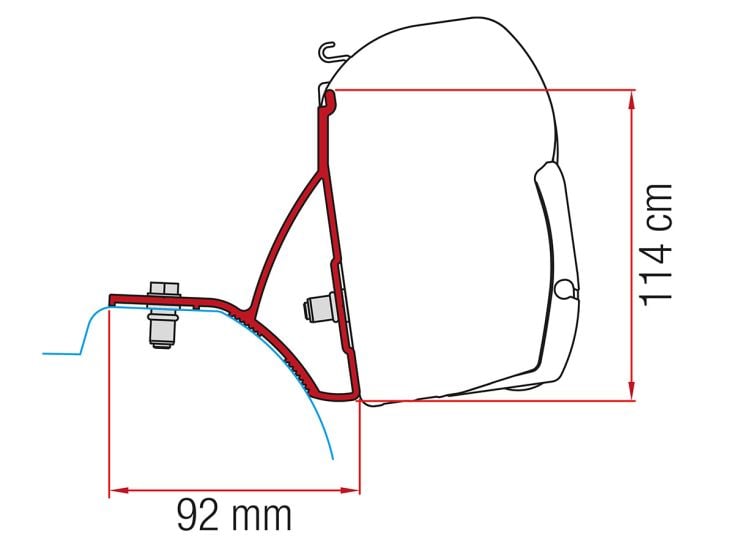 Fiamma F45 adattatore Trafic Vivaro dal 2015