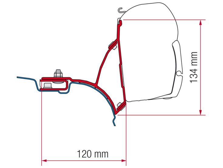 Fiamma F45 adattatore VW T5/T6 Transporter Multivan